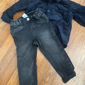 H&M button up and skinny jeans